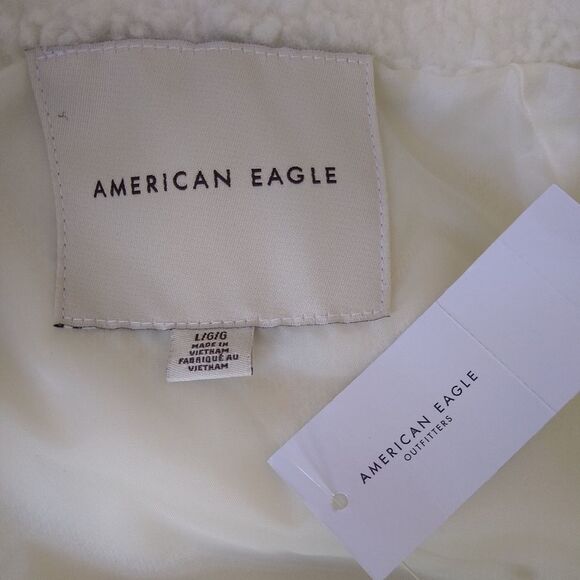 AEO Sherpa/Neon Sweatshirt/Jacket - Size Large - Picture 5 of 8